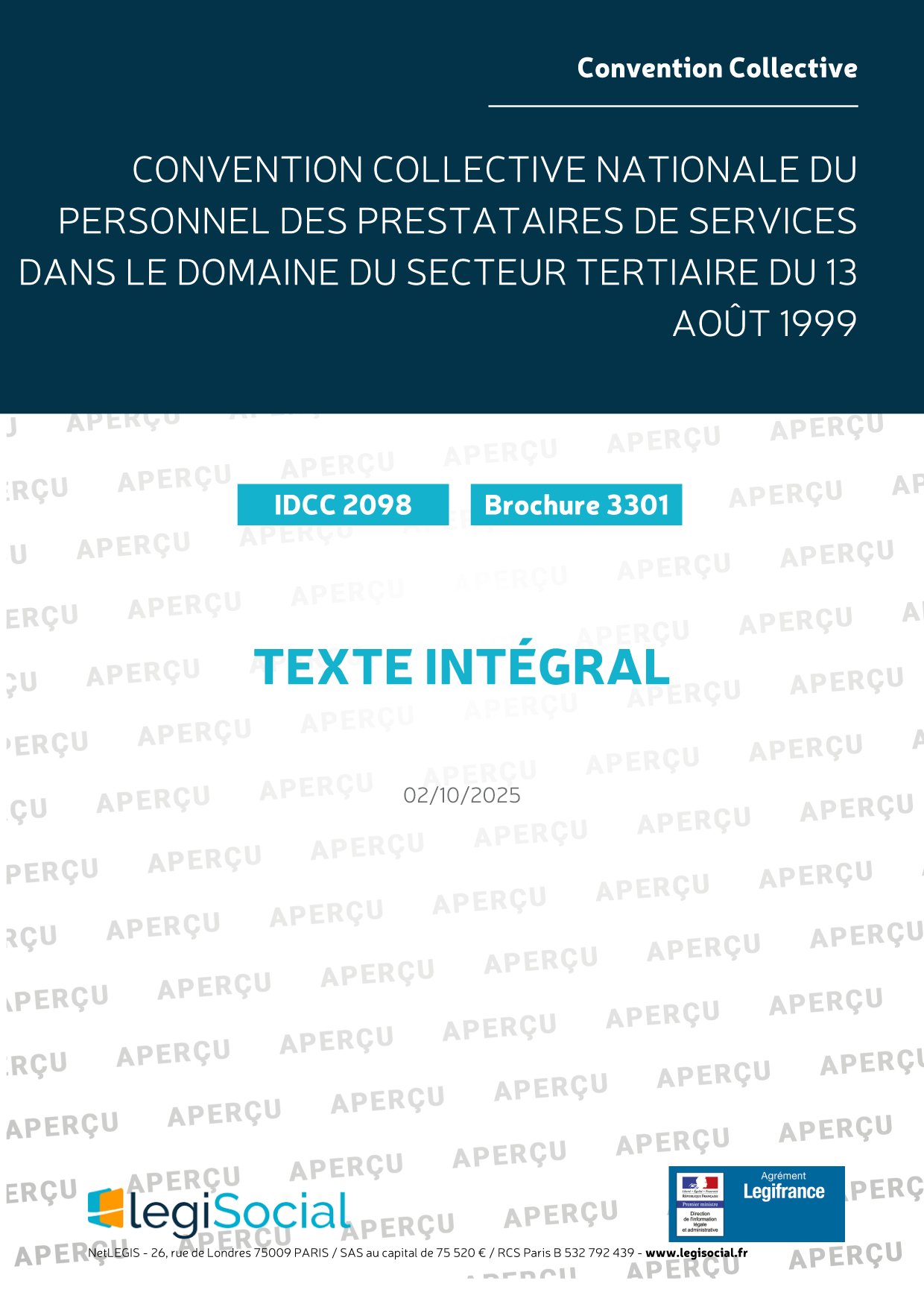 Prestataires De Services Dans Le Domaine Du Secteur Tertiaire Congés payés - Convention collective 2098 personnel des prestataires de  services dans le domaine du secteur tertiaire - LégiSocial