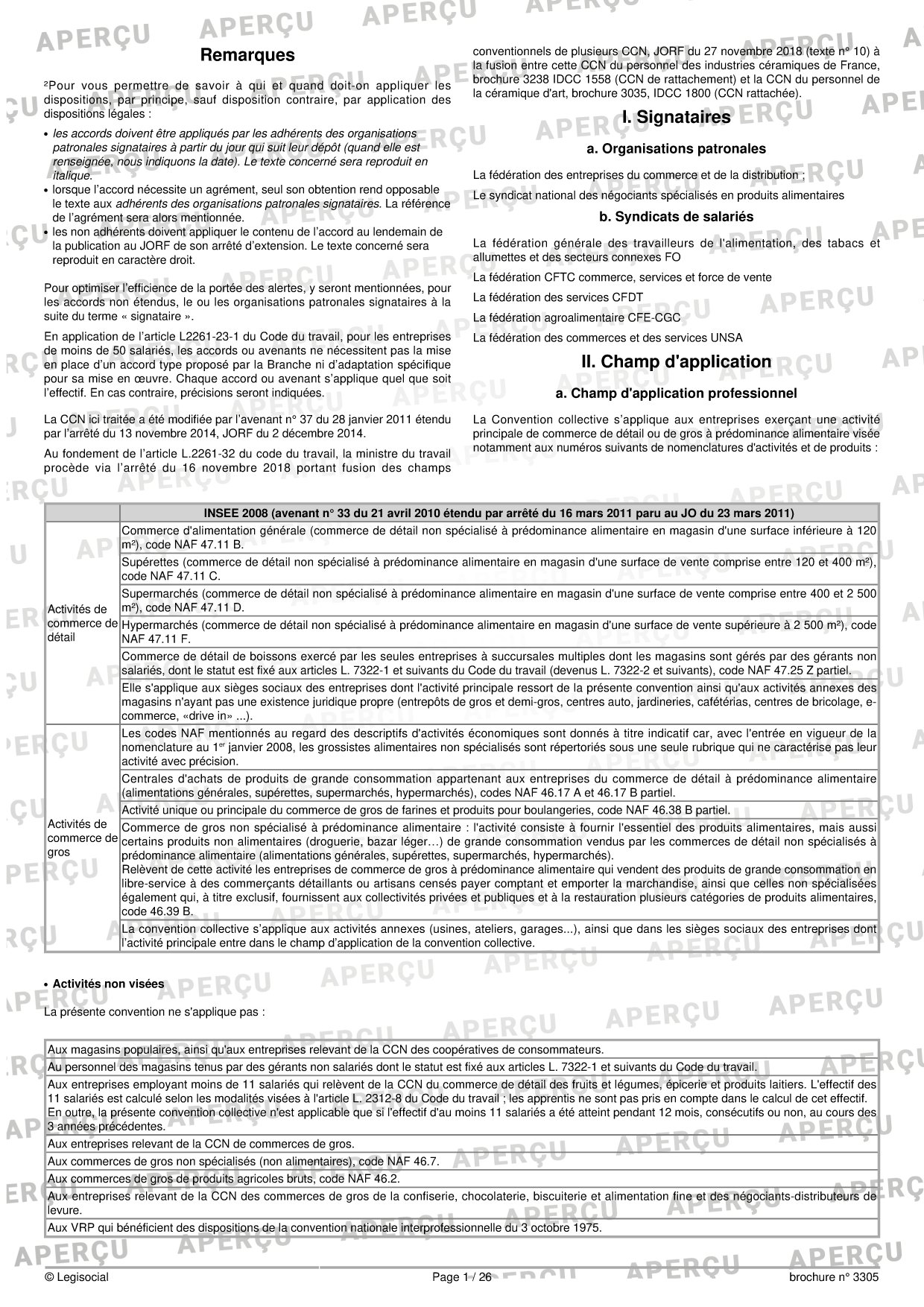 Convention Collective Commerce De Détail Non Alimentaire Pdf Préavis - Convention collective 2216 commerce de détail et de gros à  prédominance alimentaire - LégiSocial