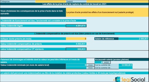 Que doit l’employeur si la prise d’acte produit les effets d’un ...