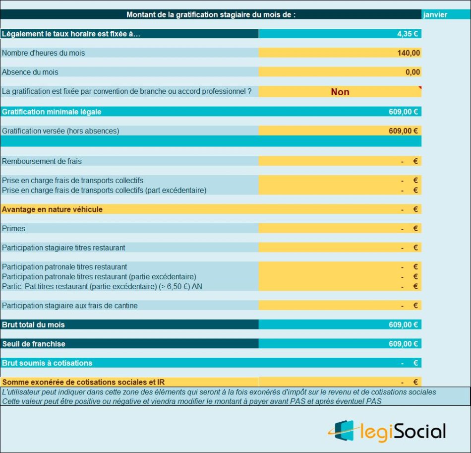 Bulletin de salaire stagiaire en 2024 exemples chiffrés LégiSocial