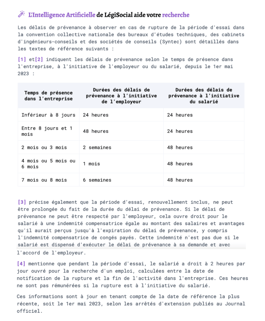 Quels délais de prévenance pour une rupture de période d'essai ?